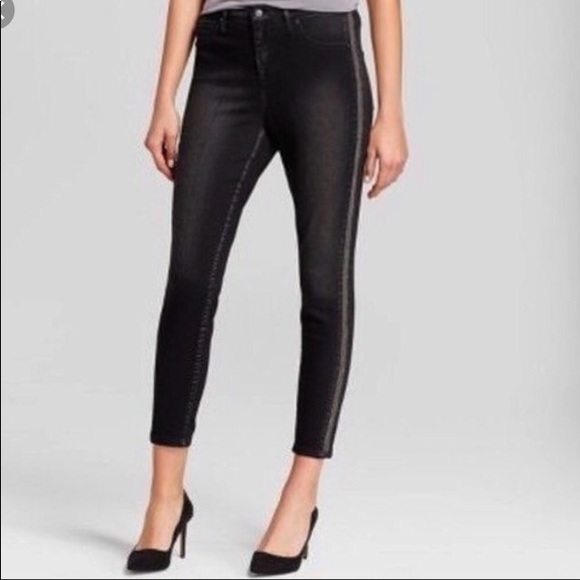 Mossimo Supply Co. Denim - MOSSIMO HIGH RISE JEGGINGS w BEADED TUXEDO STRIPE